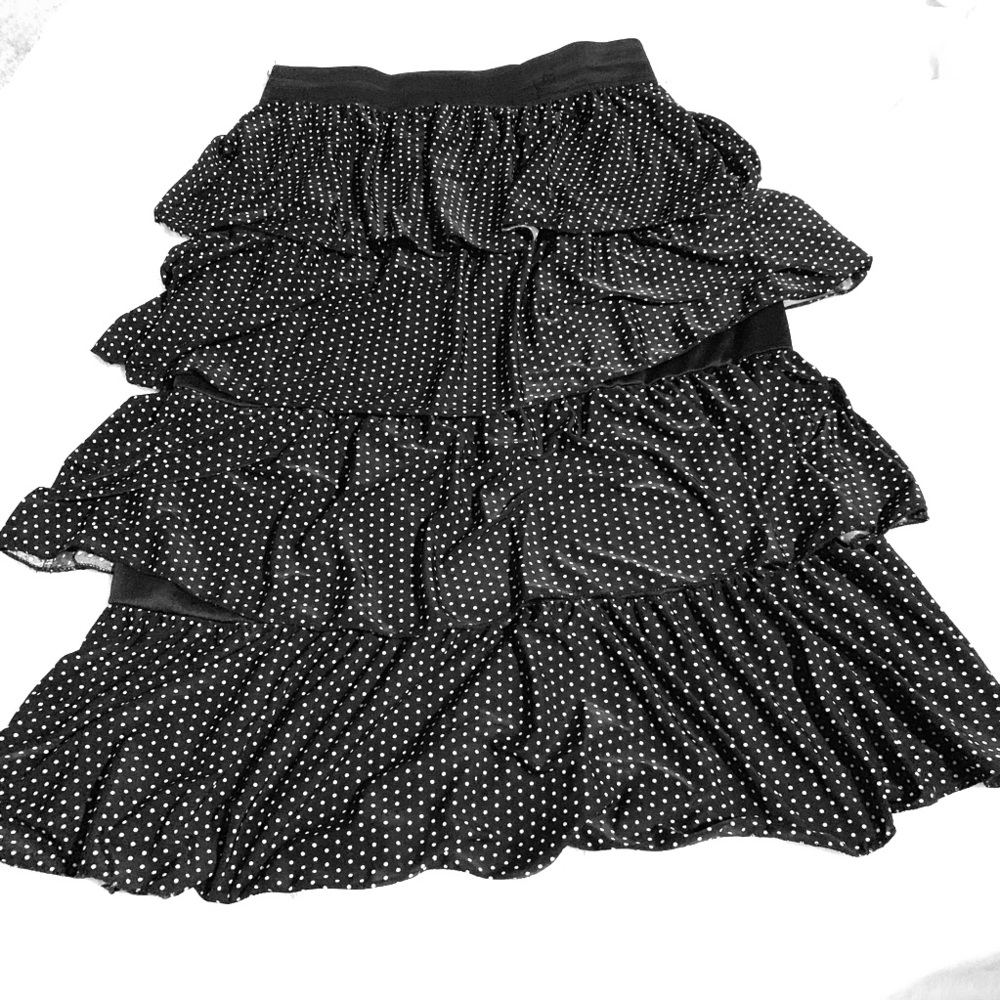 Layered polka dot skirt